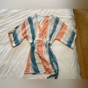 L*SPACE Coverup Wrap Dress | size L